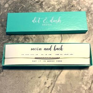 dot & dash Moon and Back Morse Code Necklace